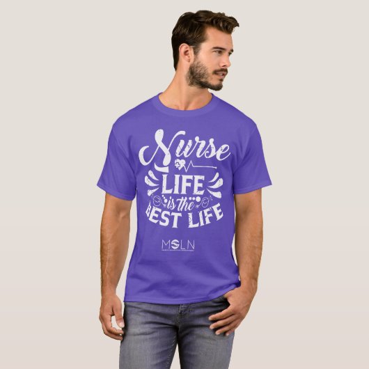 Verpleegster Life Donker gekleurd T-shirt (Voorkant volledig)