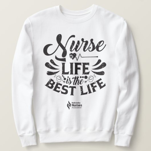 Verpleegster Life Lichtgekleurd sweatshirt (Design voorkant)