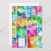 Verpleegster Love Feestdagenkaart (Voorkant / Achterkant)