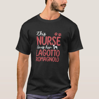Verpleegster Loves Lagotto Romagnolo Hond Voor Moe T-shirt