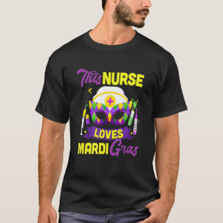 Verpleegster Mardi Gras Luipaard Festival Feest Kl T-shirt
