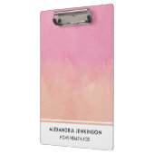 Verpleegster Medisch Schattige Roze Blush Peach St Klembord (Links)