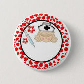 verpleegster met naam ronde button 5,7 cm (Voorkant)