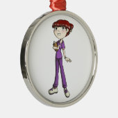 Verpleegster Metalen Ornament (Rechts)