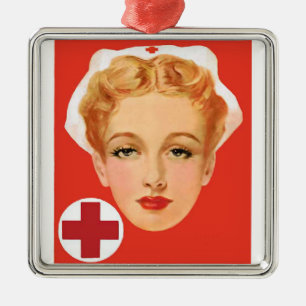 Verpleegster Metalen Ornament