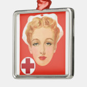Verpleegster Metalen Ornament (Links)