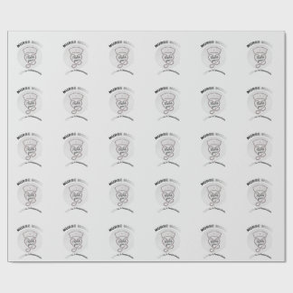 Verpleegster Modus Dank U Hart Stethoscoop Ontwerp Cadeaupapier