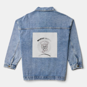 Verpleegster Modus Dank U Hart Stethoscoop Ontwerp Denim Jacket
