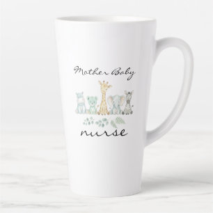 Verpleegster Moeder Baby Safari Jungle Dieren Kraa Latte Mok