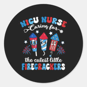 Verpleegster Nicu zorgt voor de schattigste vuurwe Ronde Sticker