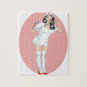 Verpleegster omhoog legpuzzel