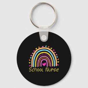 Verpleegster op school Boho Regenboog Verpleegster Sleutelhanger