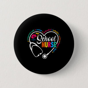 Verpleegster op school Retro liefde hart verpleegs Ronde Button 5,7 Cm