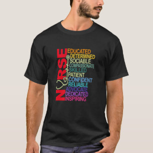 Verpleegster Opgeleid Vastberaden Gezellige Verple T-shirt