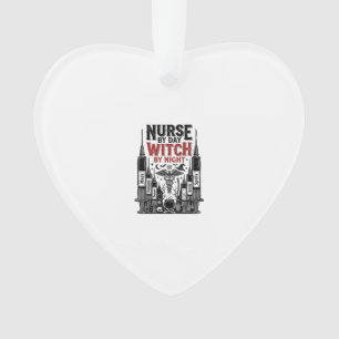 Verpleegster Overdag Heks 's Nachts Halloween-ontw Ornament