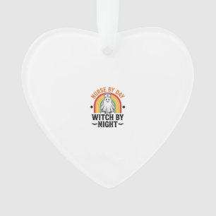 Verpleegster Overdag Heks 's Nachts Vintage Spook  Ornament