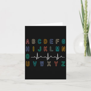 Verpleegster Parst Test ABC's EKG Strip Alfabet Gr Kaart