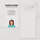 Verpleegster pictogram visitekaartje (Voorkant / Achterkant)