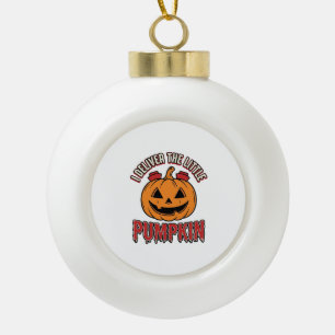 Verpleegster Pompoen Halloween Bevallings T-shirt  Keramische Bal Ornament