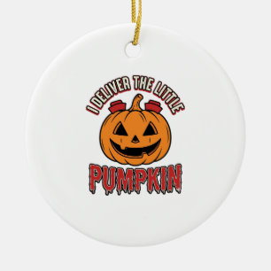 Verpleegster Pompoen Halloween Bezorging Shirt Ont Keramisch Ornament