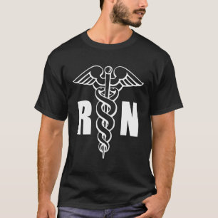 Verpleegster Rn Caduceus Medisch Symbool Verpleegk T-shirt