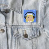 Verpleegster Rock! Vierkante Button 5,1 Cm (In situ)