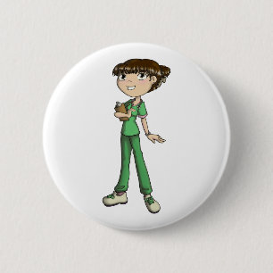 Verpleegster Ronde Button 5,7 Cm