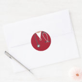 Verpleegster Ronde Sticker (Envelop)