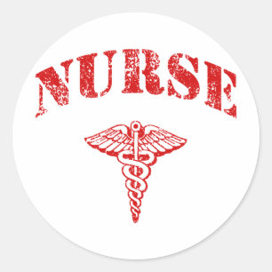 Verpleegster Ronde Sticker