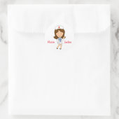 Verpleegster Ronde Sticker (Tas)