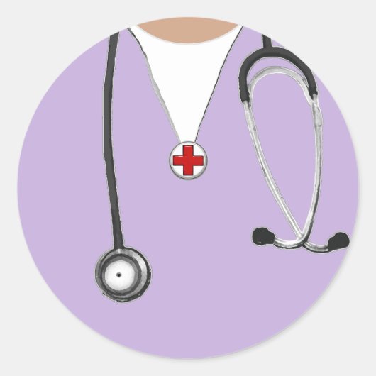 Verpleegster Ronde Sticker (Voorkant)