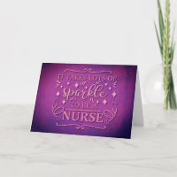 Verpleegster roze glitter dank u waardering Paarse