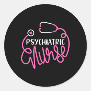 Verpleegster -schattig Rn Geestelijke Gezondheid V Ronde Sticker