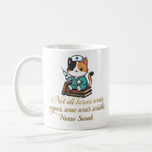 Verpleegster Schattige Lapjeskat Gepersonaliseerde Koffiemok