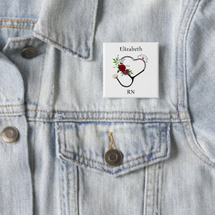 Verpleegster Stethoscoop en Pet Button