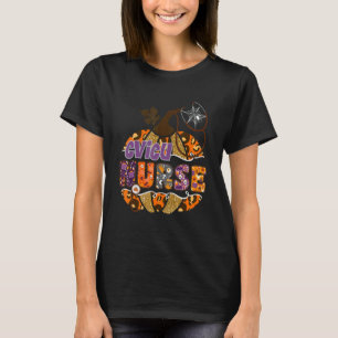 Verpleegster Stethoscoop Luipaard Halloween Pompoe T-shirt