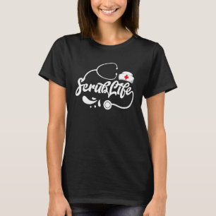 Verpleegster Stethoscoop Passievol Rn Scrub Leven T-shirt