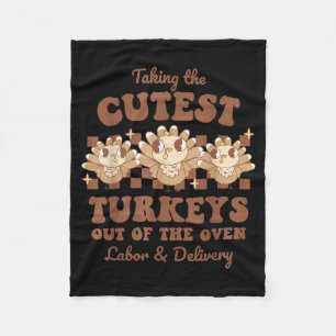 Verpleegster Thanksgiving Bevalling Cute Fleece Deken