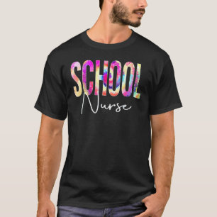 Verpleegster Tie Dye Back To School Vrouwen Waarde T-shirt