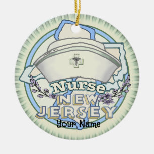 verpleegster uit New Jersey Keramisch Ornament