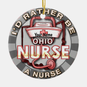 verpleegster uit Ohio Keramisch Ornament