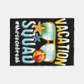 Verpleegster Vakantie Squad NurseonBreak Fleece Deken (Voorkant (Horizontaal))