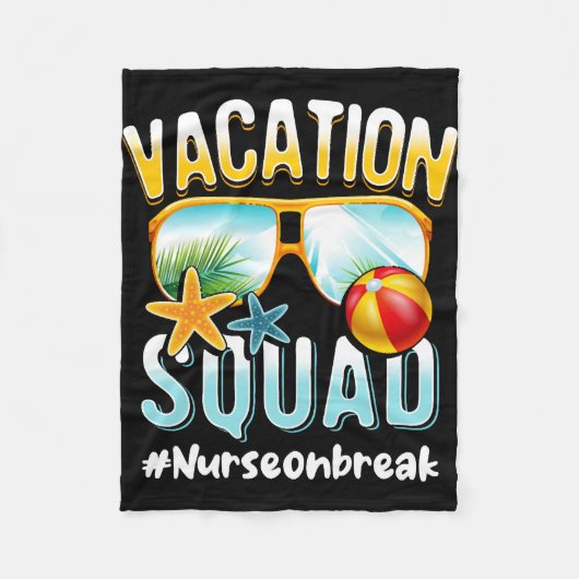 Verpleegster Vakantie Squad NurseonBreak Fleece Deken (Voorkant)