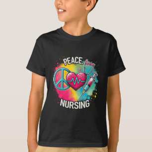 Verpleegster Valentijnsdag Vrede Liefde Verpleegku T-shirt