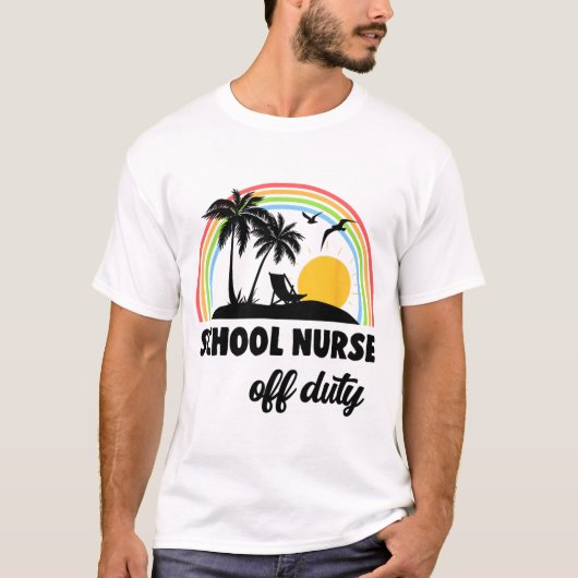 Verpleegster van dienst regenboog einde van het sc t-shirt (Voorkant)