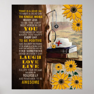 Verpleegster - vandaag is een goede dag Motivatie Poster