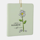 Verpleegster Verjaardag Religious Green Daisy Gepe Keramisch Ornament (Rechts)