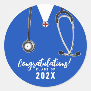 Verpleegster Verpleegkunde School Afstuderen Ronde Sticker