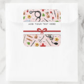 Verpleegster Vierkante Sticker (Tas)