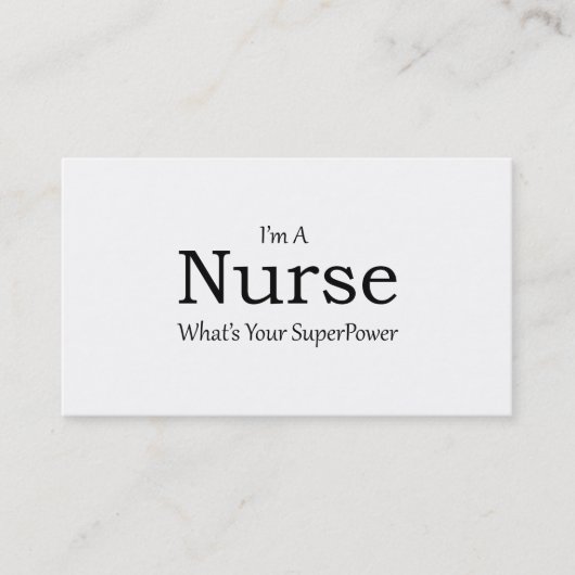 Verpleegster Visitekaartje (Voorkant)